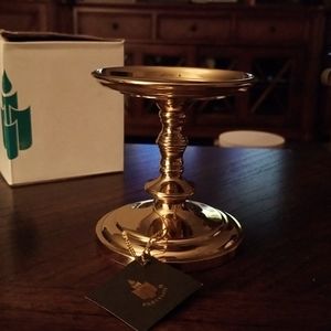 NWT Partylite 3" Brass Pilar holder